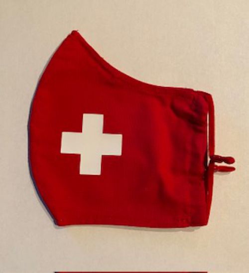 Face Mask with Swiss Cross Print